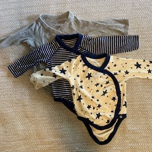 3 Kimono-Style Bodysuits - Moon & Back by Hanna Anderson